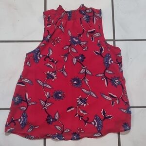 Floral Sleeveless Top - Red